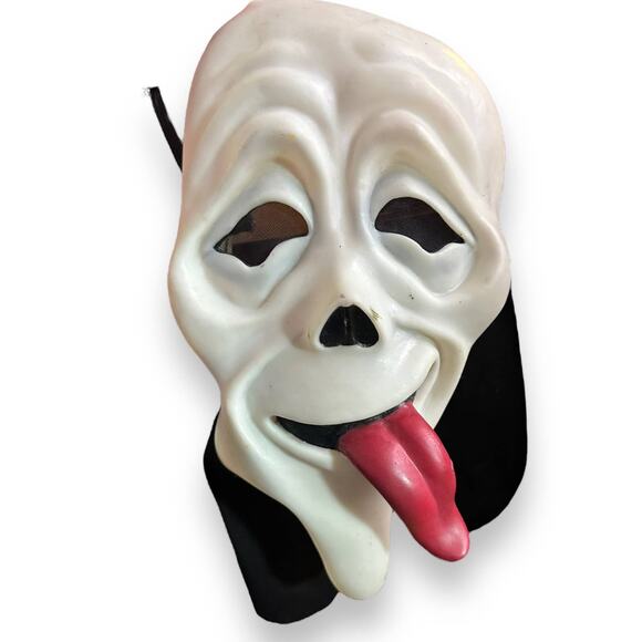 Vintage Scary Movie Ghost Face Mask Easter Unlimited Scream Tongue Out Wassup - Picture 6 of 6